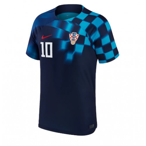 Croatia Luka Modric #10 Replica Away Stadium Shirt World Cup 2022 Short Sleeve